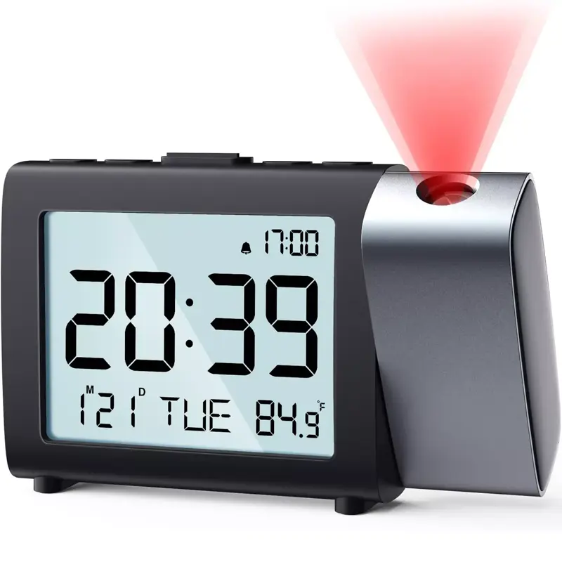 LCD AAA Battery Projector Alarm Clock