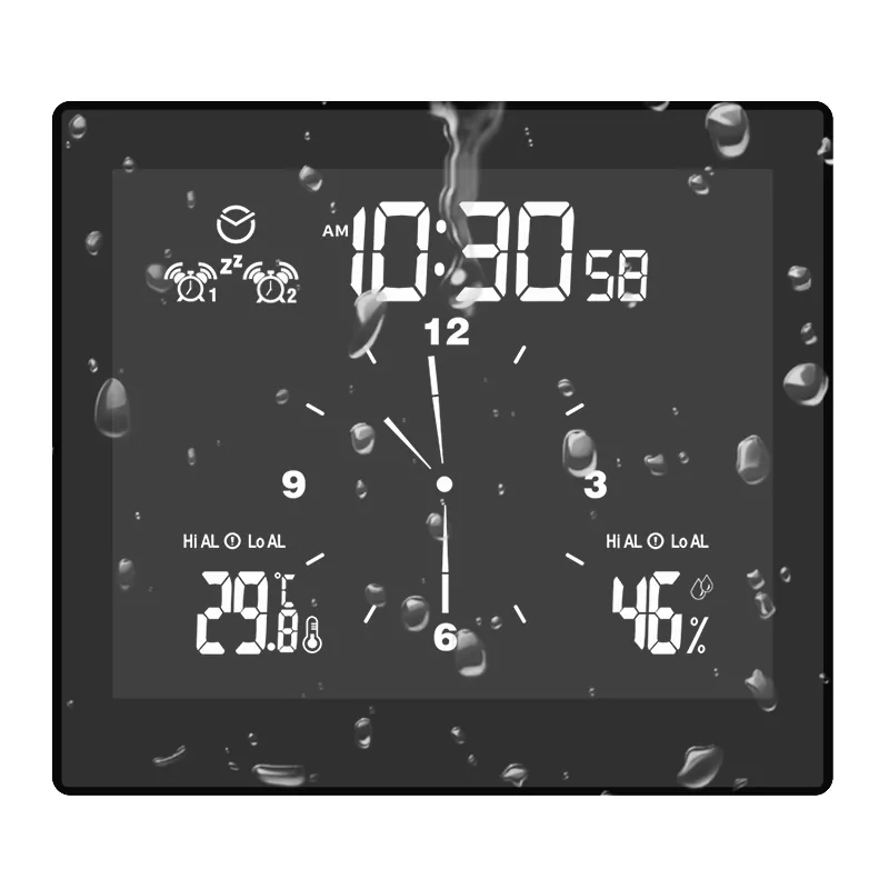 Waterproof Temperature Timer Wall Clock